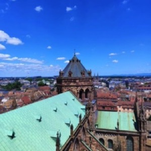 Strasbourg avec son ciel bleu et ses 1682917 degrés en été 🤩.#strasbourg #france #city